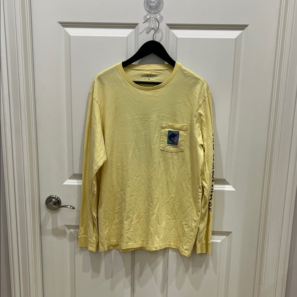 Vineyard Vines Light Yellow Long Sleeve Tee